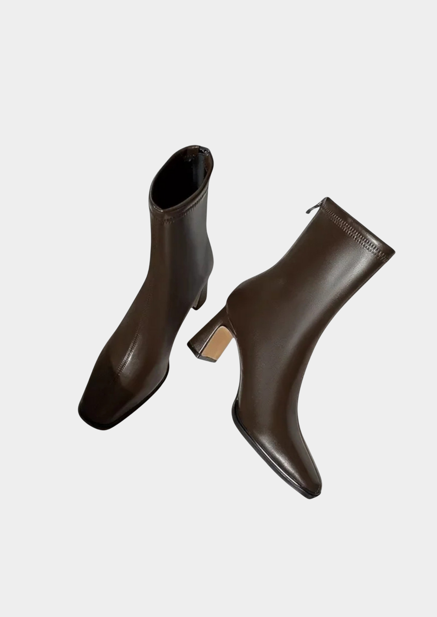 Women's Square-Toe Ankle Boots – Vintage-Inspired Design with Thick Heel