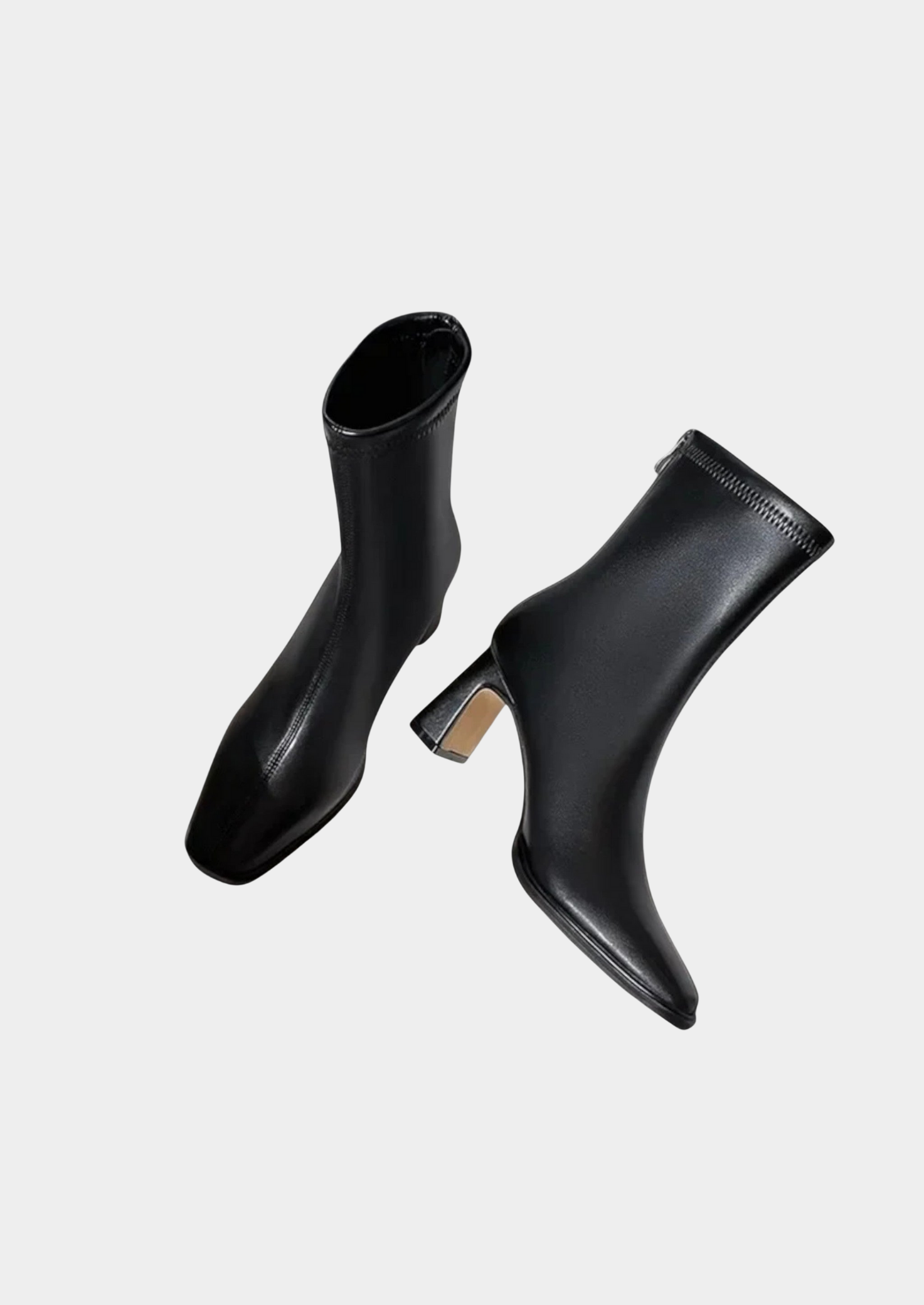 Women's Square-Toe Ankle Boots – Vintage-Inspired Design with Thick Heel