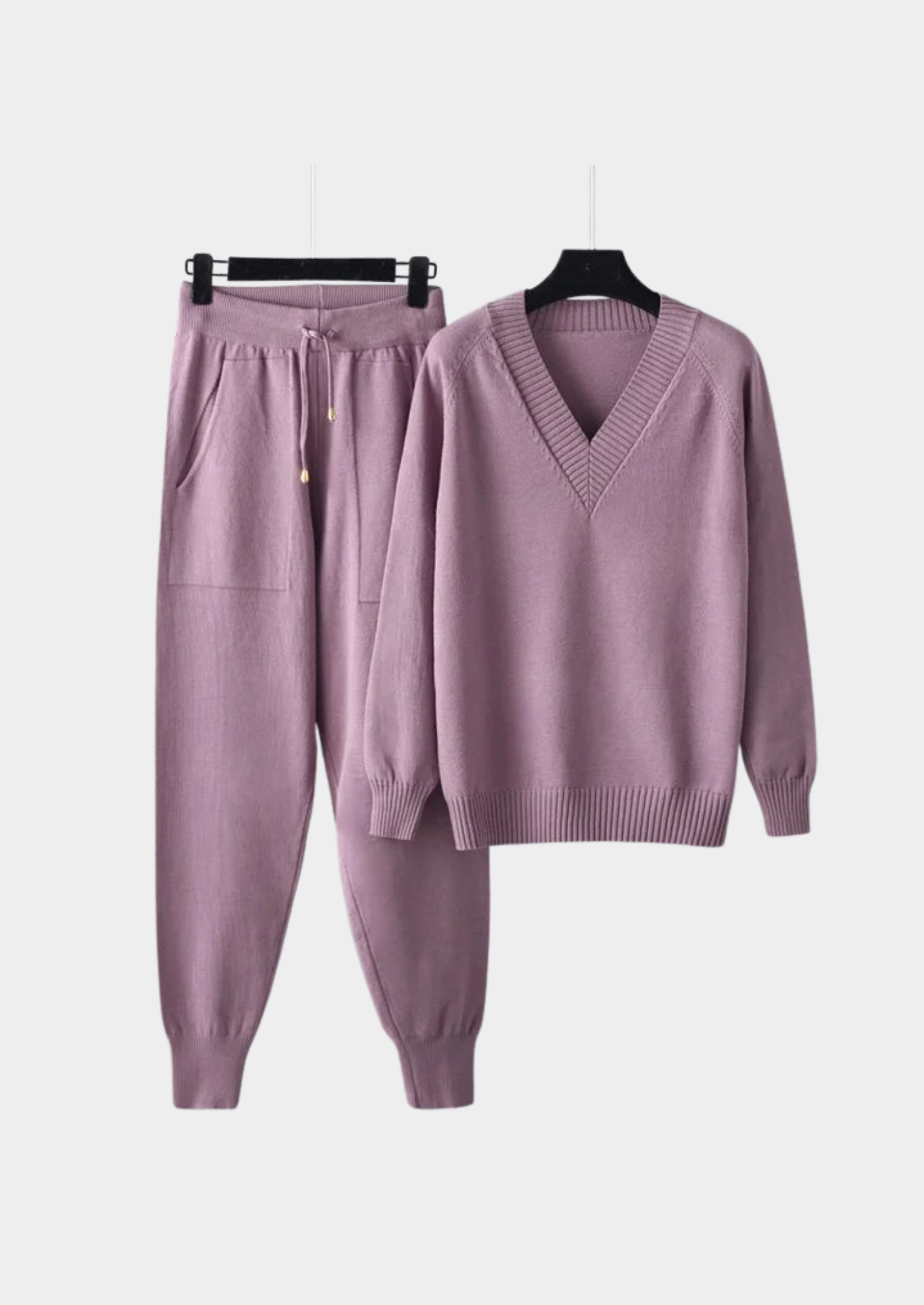 Women's Two-Piece Knit Set – Sweater and Pants