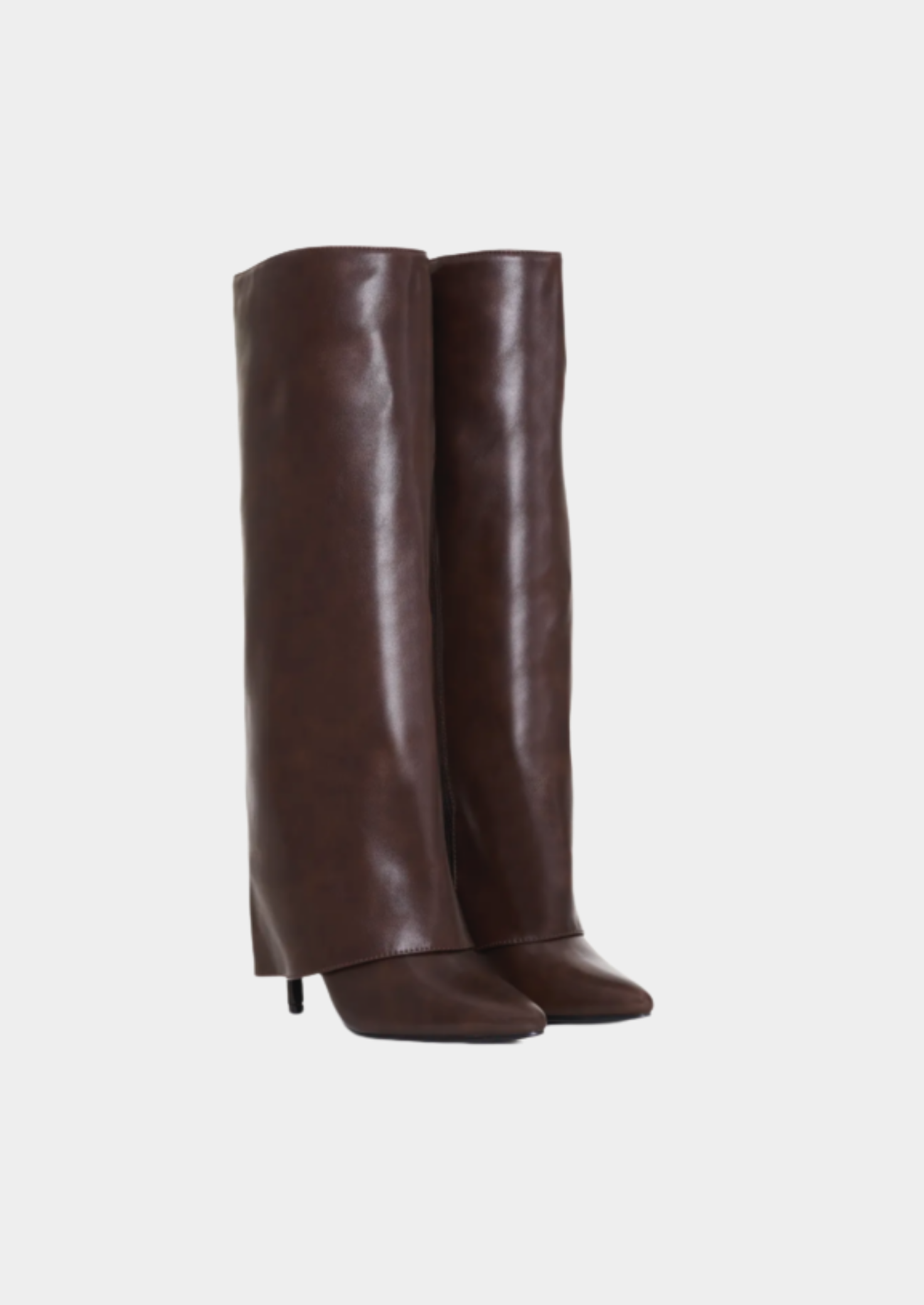 Women's Knee-High Boots – Heel and Side-Zip Design