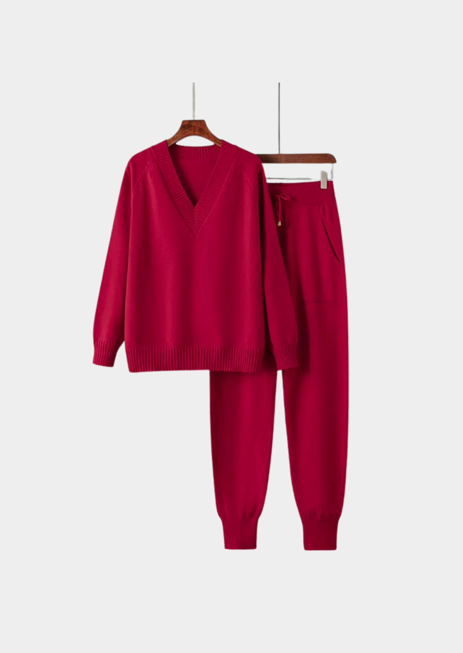 Women's Two-Piece Knit Set – Sweater and Pants