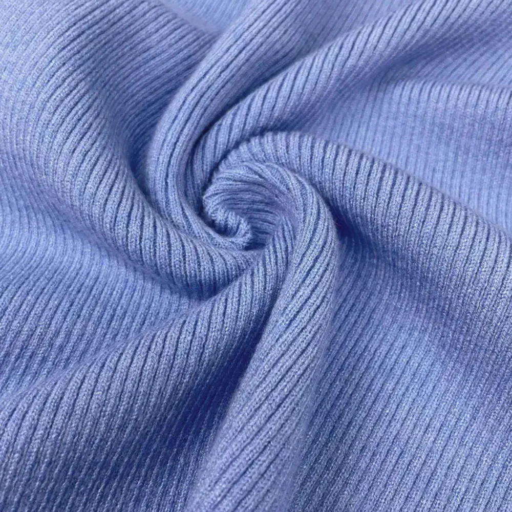 Women's Blue Knit Sweater – Textured Detail Design