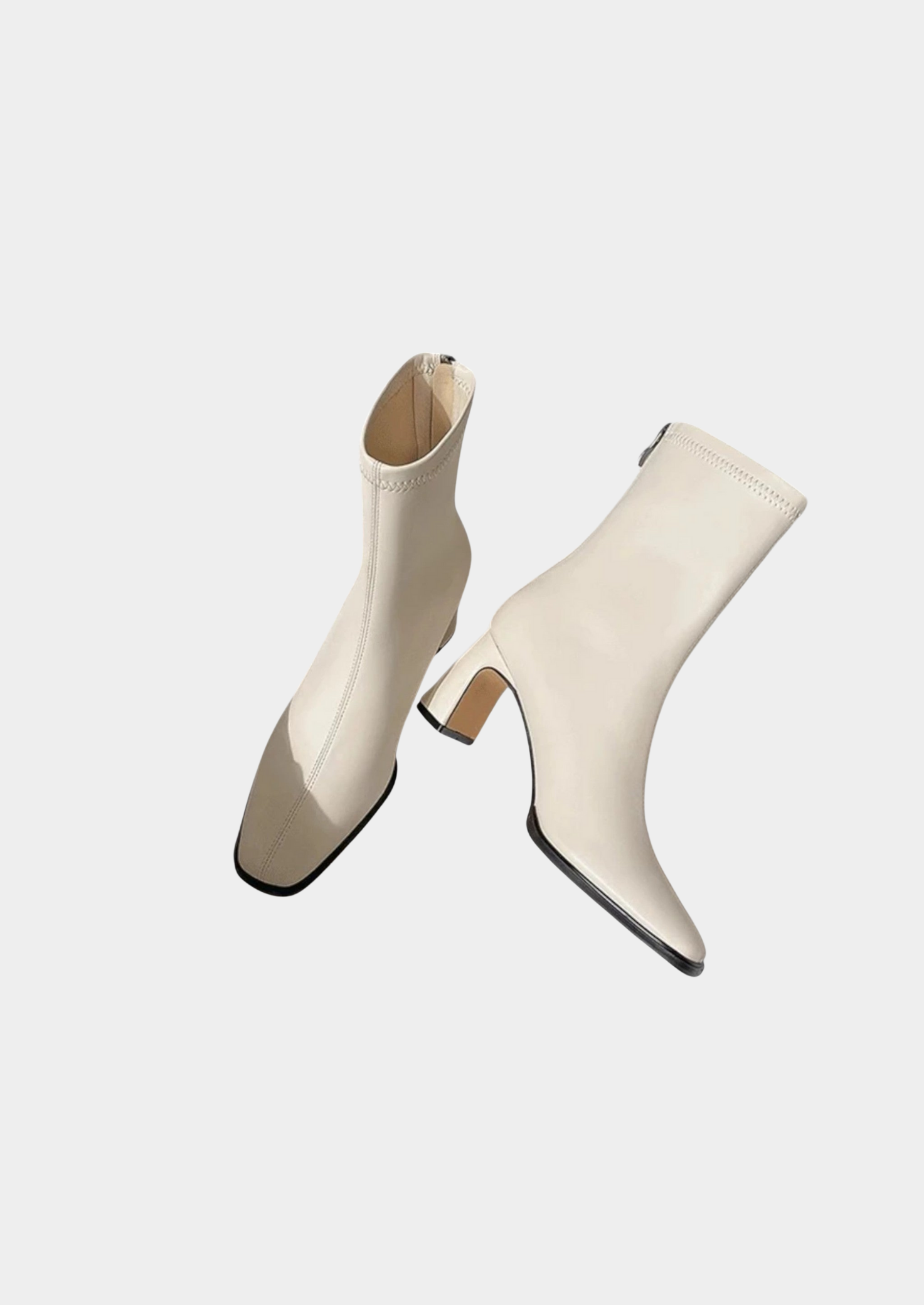 Women's Square-Toe Ankle Boots – Vintage-Inspired Design with Thick Heel