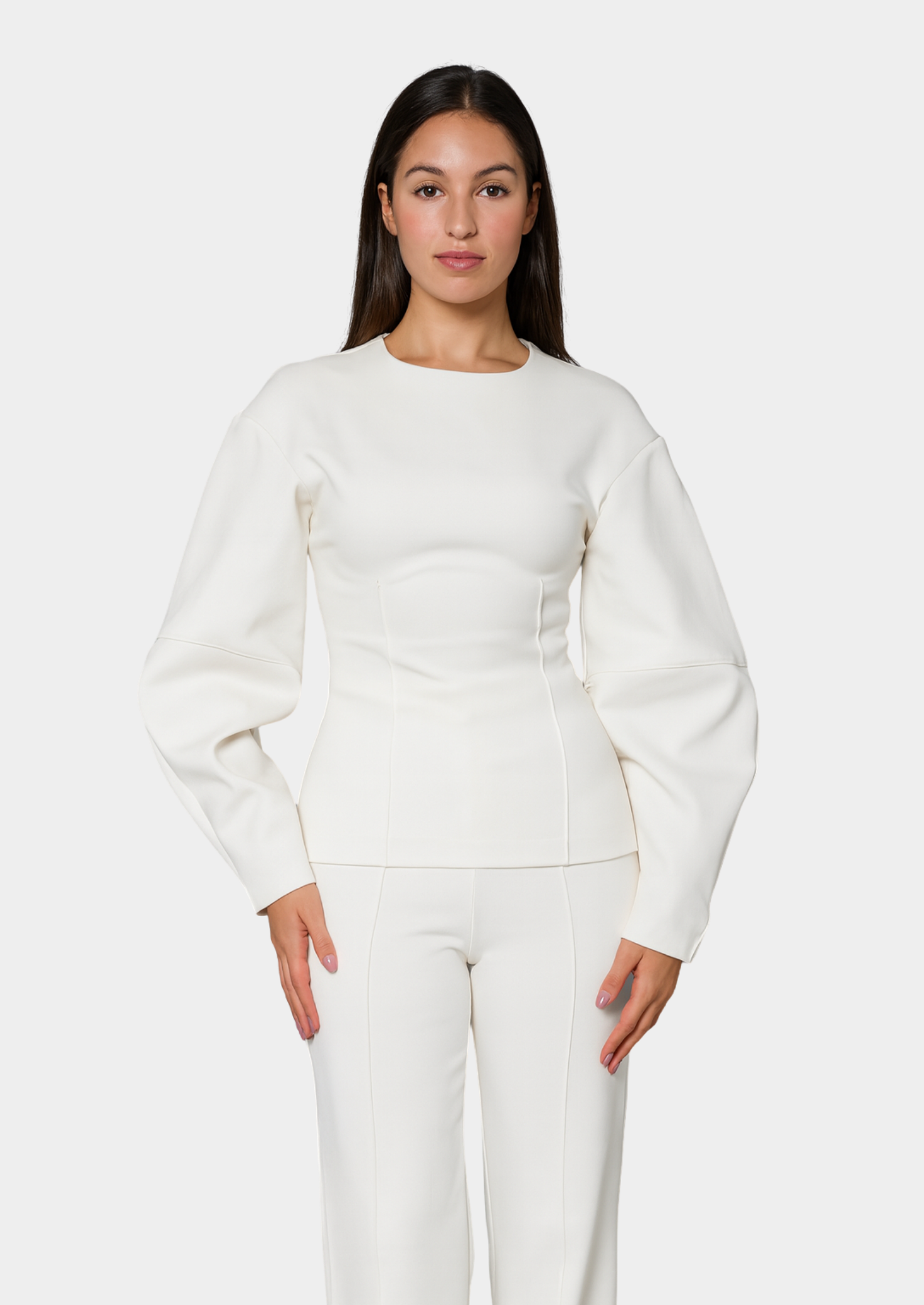 Women's Two-Piece Relaxed Fit Set with Wide-Leg Pants