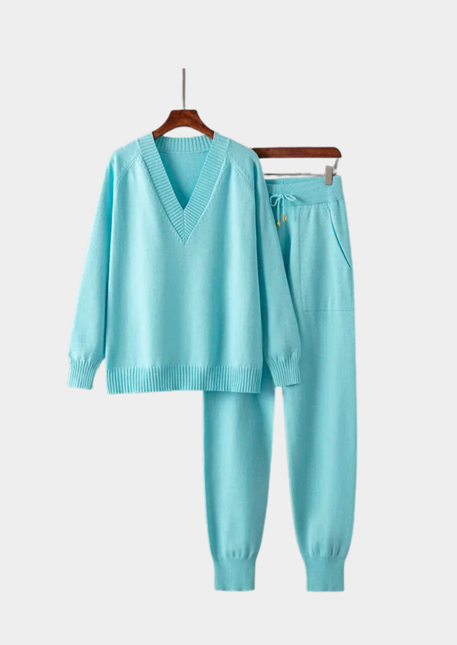 Women's Two-Piece Knit Set – Sweater and Pants